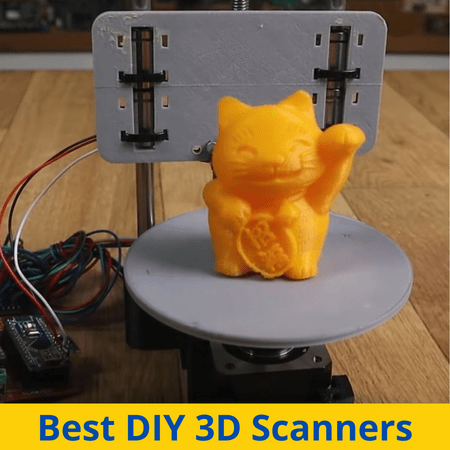 DIY 3D Scanner with yellow cat 