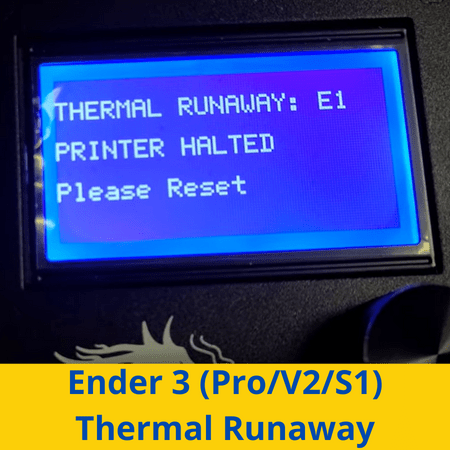 ender 3 thermal runaway error text