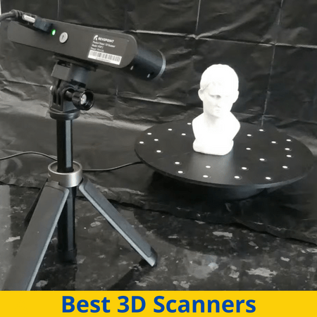 Black Revpoint 3D Scanning human small head sculpture